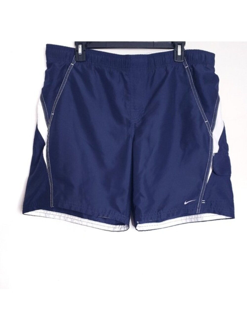 Nike Blue & White Swim Trunks Board Shorts Men's Size Medium
